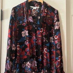 Veronica Beard Floral Silk/Rayon Blouse Size 8